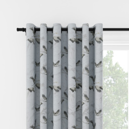 Laura Ashley Animalia Embroidered Silver Eyelet Curtain Eyelet Curtain - thumbnail 2