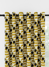 Orla Kiely Dog Show Yellow Eyelet Curtain Eyelet Curtain - thumbnail 1