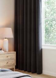 Deep Chocolate Jacquard Spot Curtain