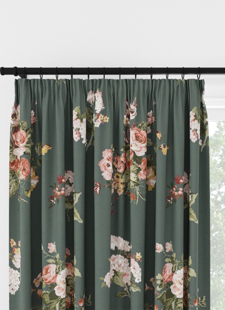 Laura Ashley Rosemore Fern Pencil Pleat Curtain Pencil Pleat Curtain - image 1