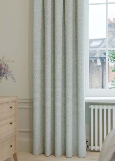 Powder Blue Diamond Chevron Curtain - image 1