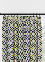 Orla Kiely Spot Flower Ditsy Blue Multi Pencil Pleat Curtain Pencil Pleat Curtain - thumbnail 1