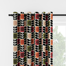Orla Kiely Spot Flower Stem Tomato & Pink Eyelet Curtain Eyelet Curtain - thumbnail 2