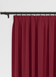 Abel Scarlet Pencil Pleat Curtain