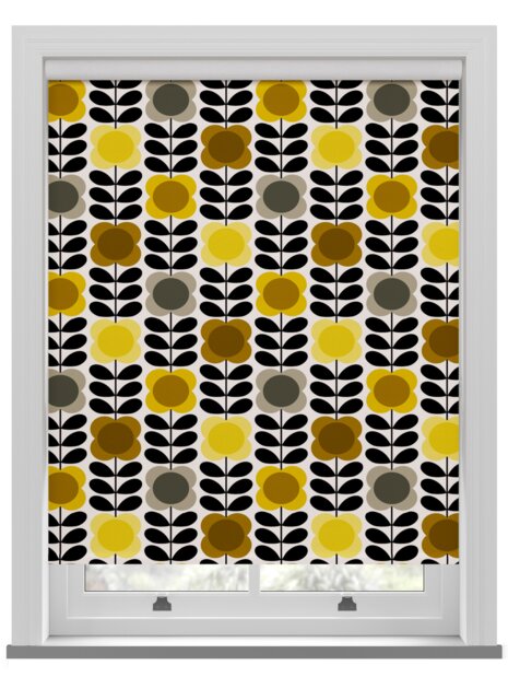 Orla Kiely Spot Flower Stem Yellow & Grey Roller Blind Roller Blind - image 1