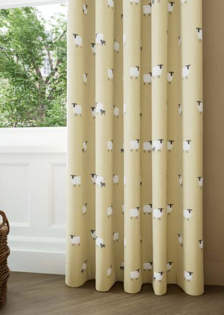 Sophie Allport Sheep Ochre Curtain - image 1