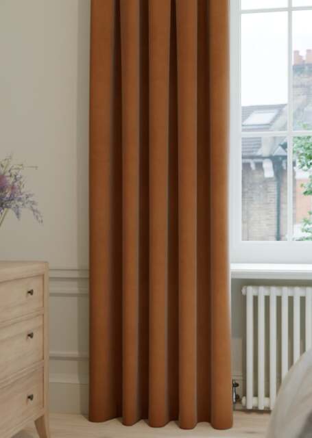 Spiced Terracotta Velvet Curtain - image 1