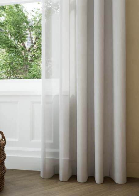 Dove Grey Soft Weave Sheer Curtain - image 1