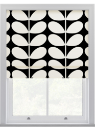 Orla Kiely Jumbo Solid Stem Black Roman Blinds Roman Blind - thumbnail 1