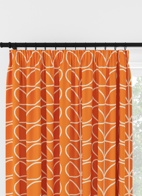 Orla Kiely Jumbo Linear Stem Persimmon Pencil Pleat Curtain Pencil Pleat Curtain - image 1