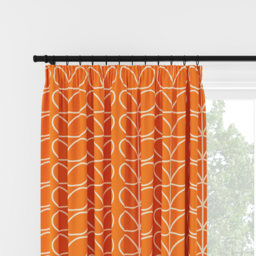 Orla Kiely Jumbo Linear Stem Persimmon Pencil Pleat Curtain Pencil Pleat Curtain - thumbnail 2