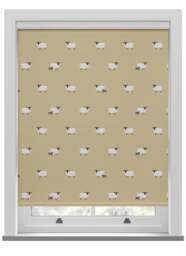 Sophie Allport Sheep  Ochre Roller Blind Roller Blind