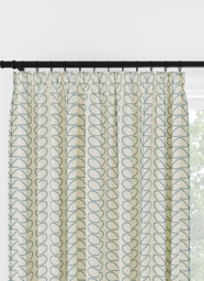 Orla Kiely Linear Stem Dark Powder Blue Eyelet Curtain Eyelet Curtain - thumbnail 1