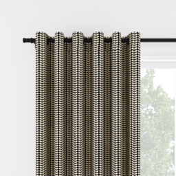 Orla Kiely Tiny Stem Black Eyelet Curtain Eyelet Curtain - thumbnail 2