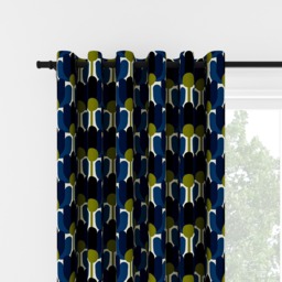 Orla Kiely Florida Navy Whale Eyelet Curtain Eyelet Curtain - thumbnail 2