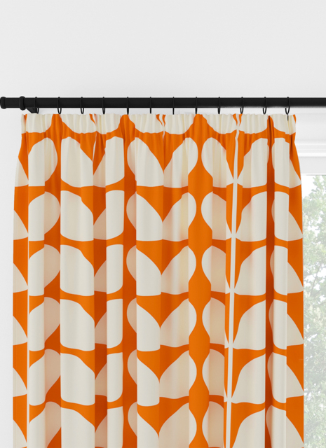 Orla Kiely Jumbo Solid Stem Tomato Pencil Pleat Curtain Pencil Pleat Curtain - image 1