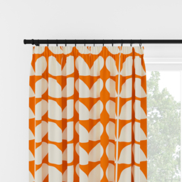 Orla Kiely Jumbo Solid Stem Tomato Pencil Pleat Curtain Pencil Pleat Curtain - thumbnail 2