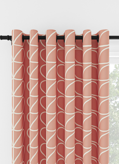 Orla Kiely Jumbo Linear Stem Bubblegum Eyelet Curtain Eyelet Curtain - image 1