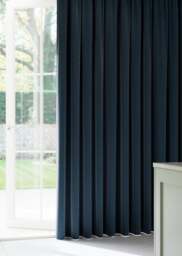 Storm Blue Soft Canvas Curtain