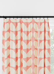 Orla Kiely Jumbo Solid Stem Pink Pencil Pleat Curtain Pencil Pleat Curtain - thumbnail 1