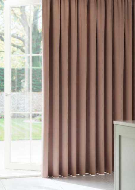 Rosy Taupe Velvet Curtain - image 1