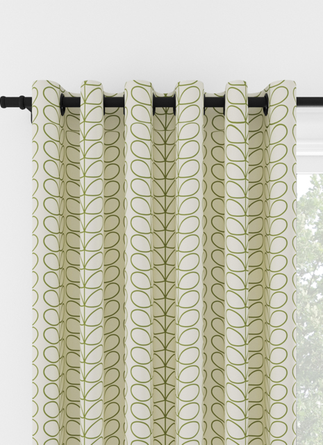 Orla Kiely Linear Stem Dark Grass Green Eyelet Curtain Eyelet Curtain - image 1