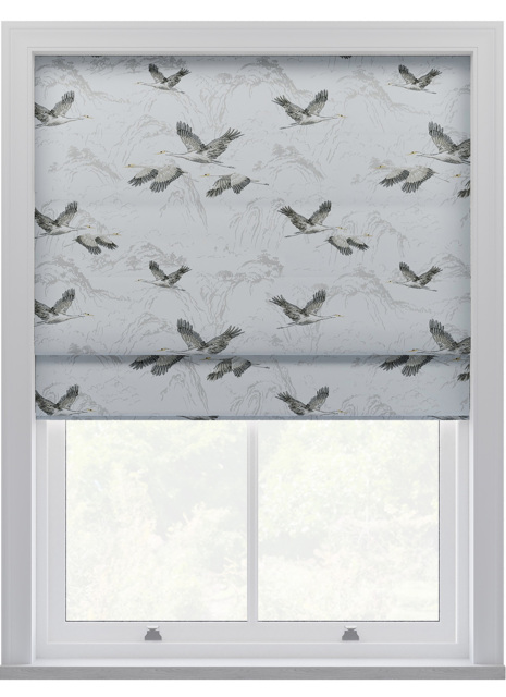 Laura Ashley Animalia Embroidered Silver Roman Blind Roman Blind - image 1
