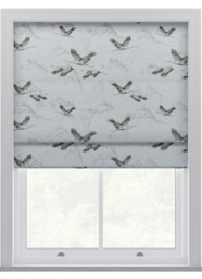 Laura Ashley Animalia Embroidered Silver Roman Blind Roman Blind - thumbnail 1