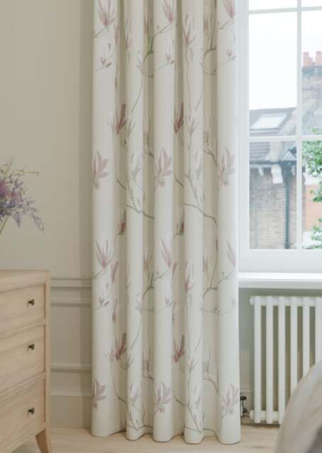 Laura Ashley Magnolia Grove Mulberry Curtain - image 1