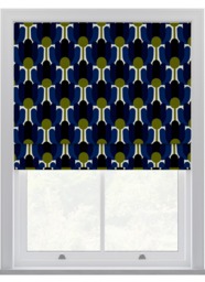 Orla Kiely Florida Navy Whale Roman Blinds Roman Blind