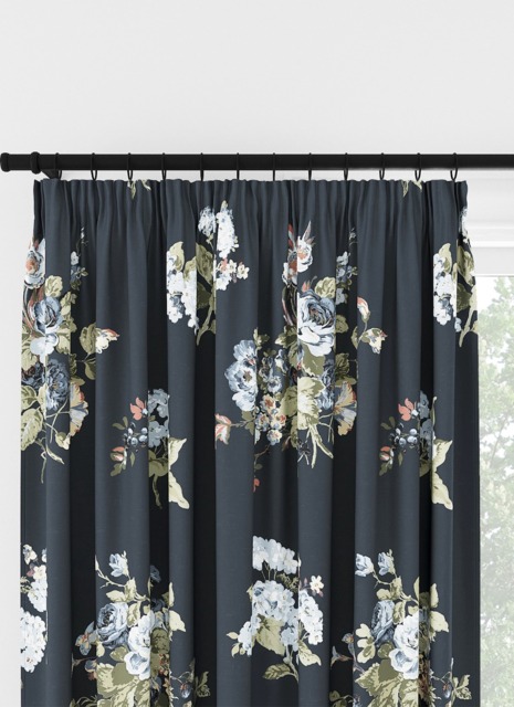 Laura Ashley Rosemore Midnight Pencil Pleat Curtain Pencil Pleat Curtain - image 1