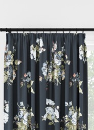 Laura Ashley Rosemore Midnight Pencil Pleat Curtain Pencil Pleat Curtain