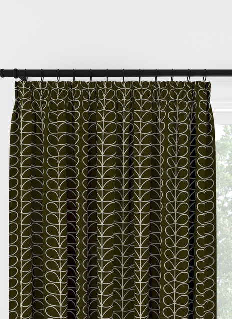 Orla Kiely Linear Stem Kelp Pencil Pleat Curtain Pencil Pleat Curtain - image 1