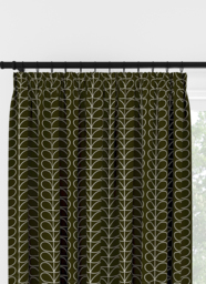 Orla Kiely Linear Stem Kelp Pencil Pleat Curtain Pencil Pleat Curtain - thumbnail 1