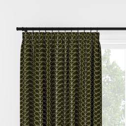 Orla Kiely Linear Stem Kelp Pencil Pleat Curtain Pencil Pleat Curtain - thumbnail 2