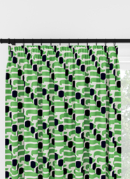 Orla Kiely Dog Show Green Pencil Pleat Curtain Pencil Pleat Curtain - thumbnail 1
