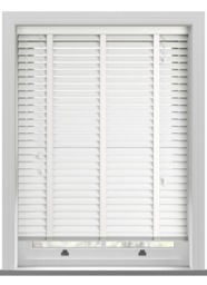 Premier Taped Bright White Wooden Blind