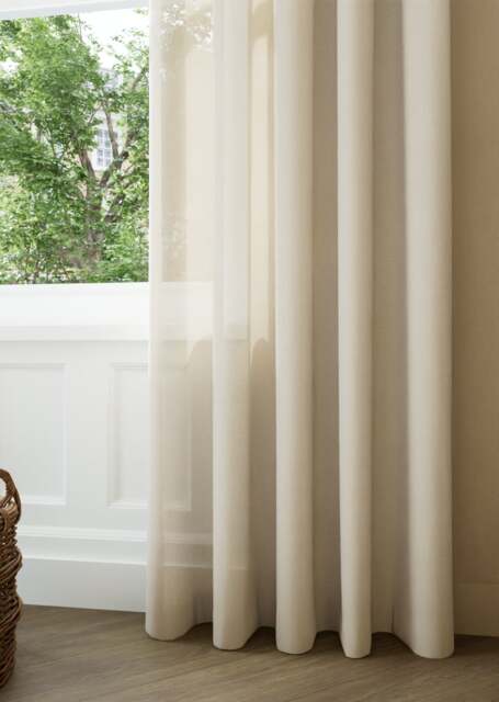 Soft Oat Relaxed Weave Sheer Curtain - image 1