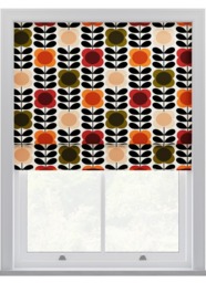 Orla Kiely Spot Flower Stem Tomato & Pink Roman Blinds Roman Blind