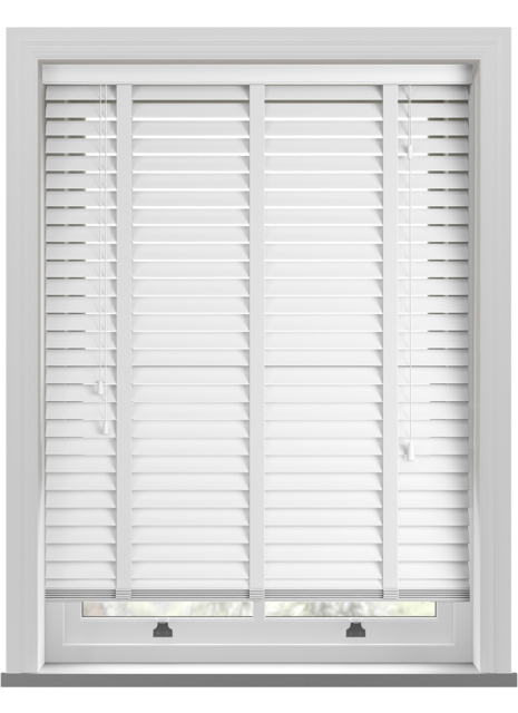 Mississippi Taped White Wooden Blind - image 1