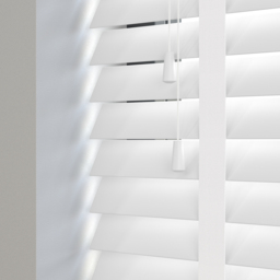 Mississippi Taped White Wooden Blind - thumbnail 2