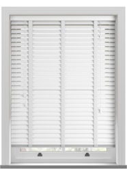 Mississippi Taped White Wooden Blind