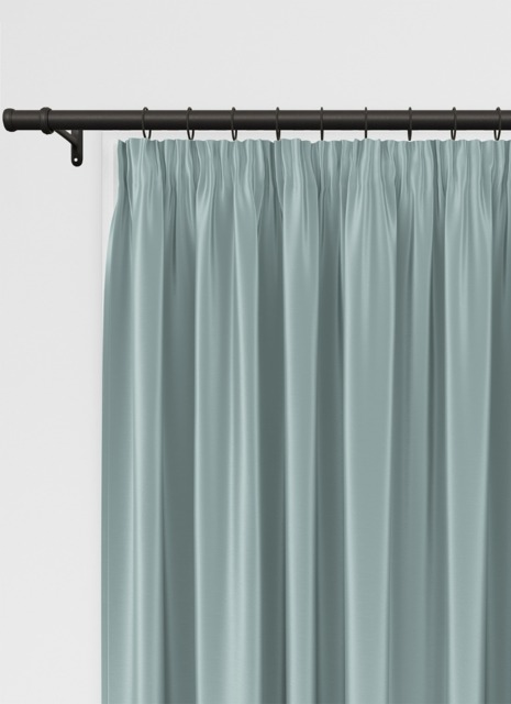 Koi Faux Silk Duck Egg Pencil Pleat Curtain - image 1