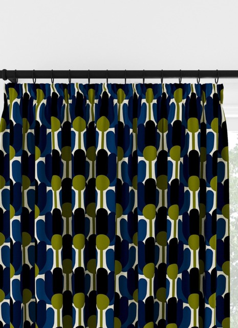 Orla Kiely Florida Navy Whale Pencil Pleat Curtain Pencil Pleat Curtain - image 1