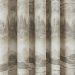 Silver Mist Landscape Embroidered Curtain - thumbnail 2