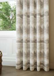 Silver Mist Landscape Embroidered Curtain
