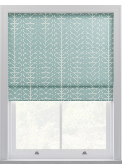 Orla Kiely Linear Stem Aqua Roman Blinds Roman Blind - image 1