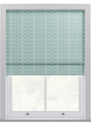 Orla Kiely Linear Stem Aqua Roman Blinds Roman Blind - thumbnail 1