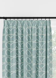 Orla Kiely Jumbo Linear Stem Aqua Pencil Pleat Curtain Pencil Pleat Curtain - thumbnail 1