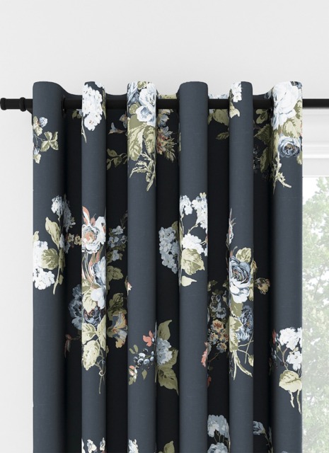 Laura Ashley Rosemore Midnight Eyelet Curtain Eyelet Curtain - image 1